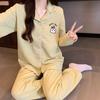 Korean Autumn Layered Air Cotton Women's Pajamas Set - Casual and Warm