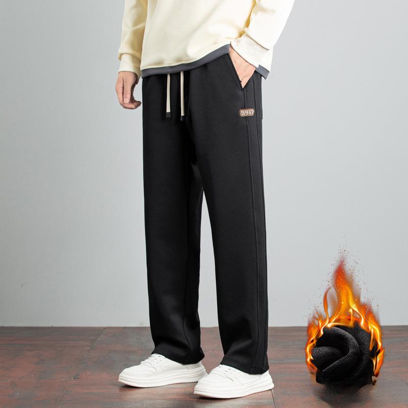 

Стильные и простые брюки для здоровья Мужские свободные прямые спортивные штаны Широкие повседневные брюки XL