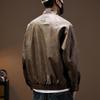 Men's American Retro PU Leather Windproof Jacket, Spring 2025 - Loose, Trendy, Plus Size Outerwear