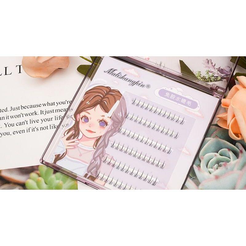 Lactacia - Natural Wispy Glue-Free Cluster Lower False Eyelashes + Tweezers