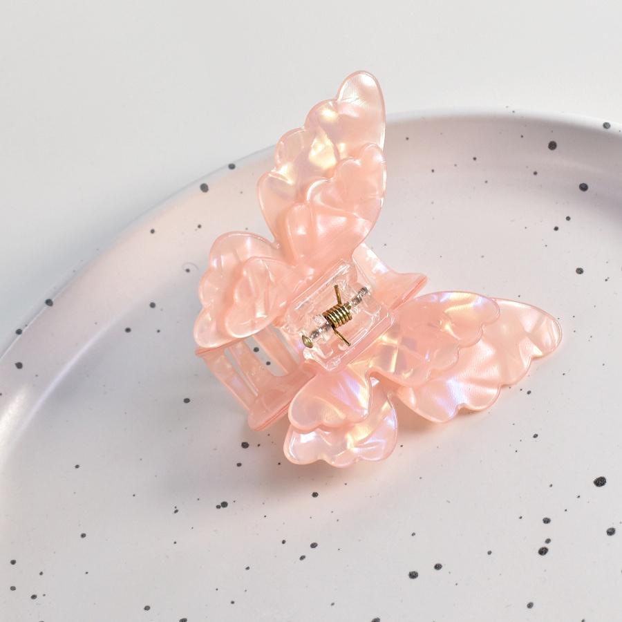 1PC Phantom Color Double-layer acetate Butterfly hair grab cute and sweet half-hair thin hair use gift Versatile hair accessory