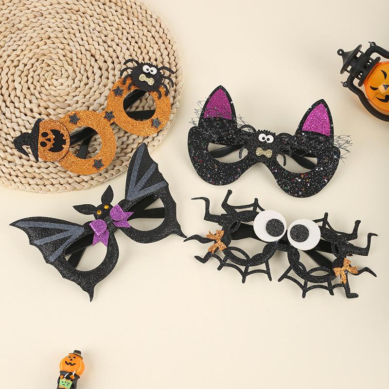 Halloween Funny Party: Creative Masks with Glasses, Pumpkins, Spiders, Devil Costumes for Kids, Photo Props