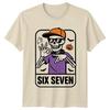 Six Seven Skeleton Halloween Graphic Unisexs TShirt Unisexs Tee Unisex Top