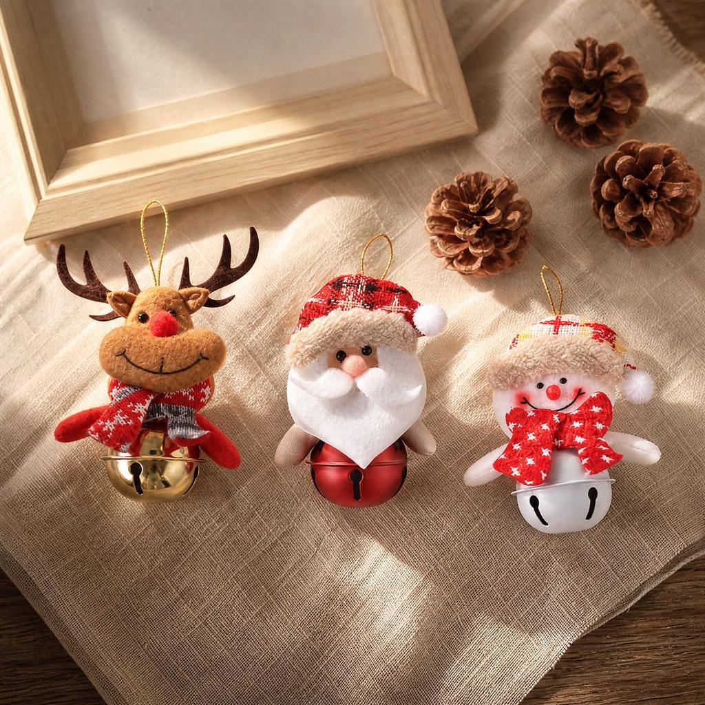 Christmas Figurine Pendant Set with Hanging Ornaments, W for Holiday Decor