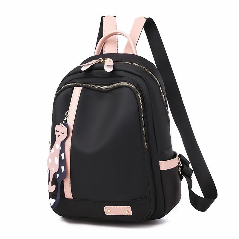 Backpack women's new large-capacity travel fashion flow letter simple casual Oxford cloth backpack