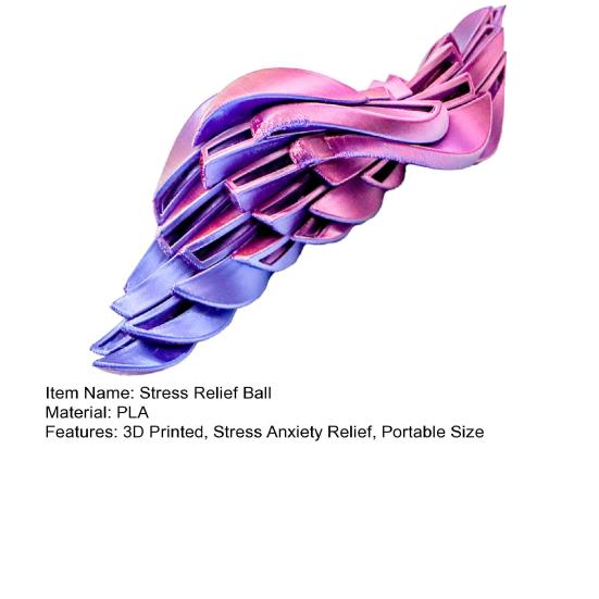 3D Printed Ball Fidget Toy Liquid Flow Sensory Ball Anxiety Relief Sphere Kids Teens Adults Portable Travel Relaxation Twistable Ball Desk Toy