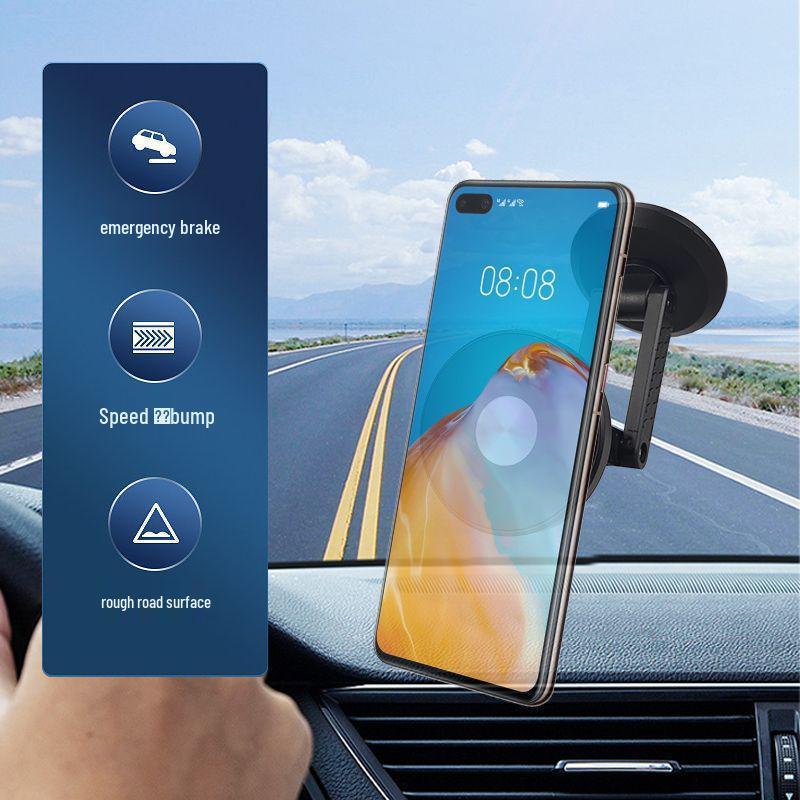 Adjustable Magnetic Car Phone Holder with 360° Rotation & Strong Suction