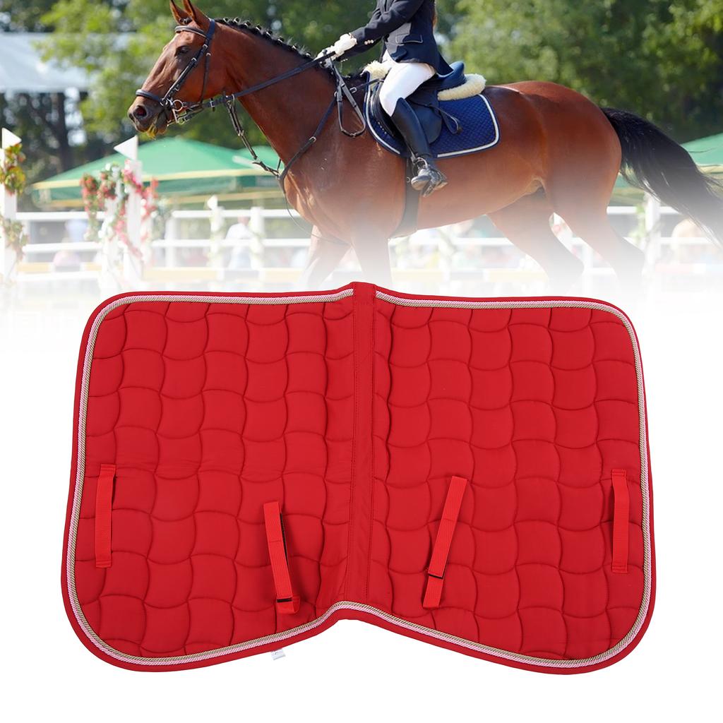 Saddle Pad Soft Breathable All Purpose Double Rope Saddle Pad with Hand Strap and Girth for