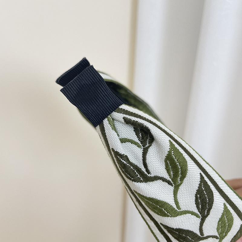 Bøhmisk Stil Broderi Pannebånd Etnisk Bredbremmet Hårbøyle Blad Blomstermønster Hårtilbehør Hodeplagg