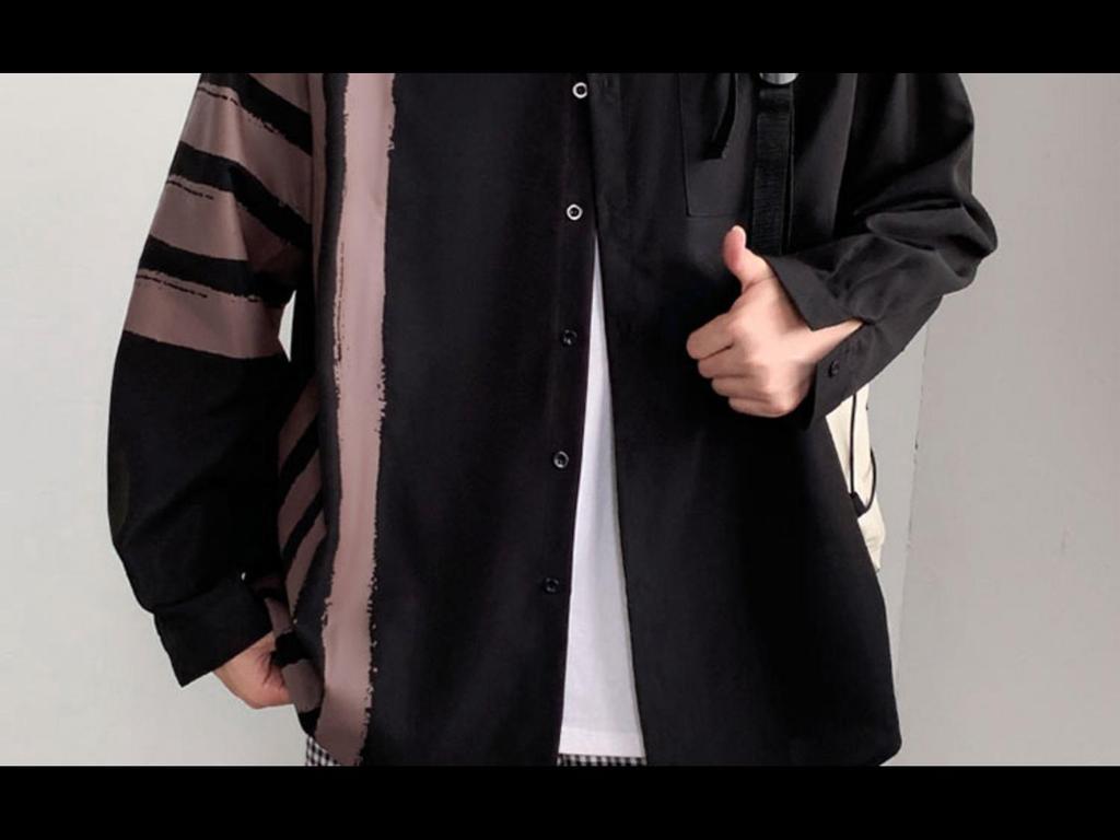 Men's Long Sleeve Hong Kong Style Versatile Shirt