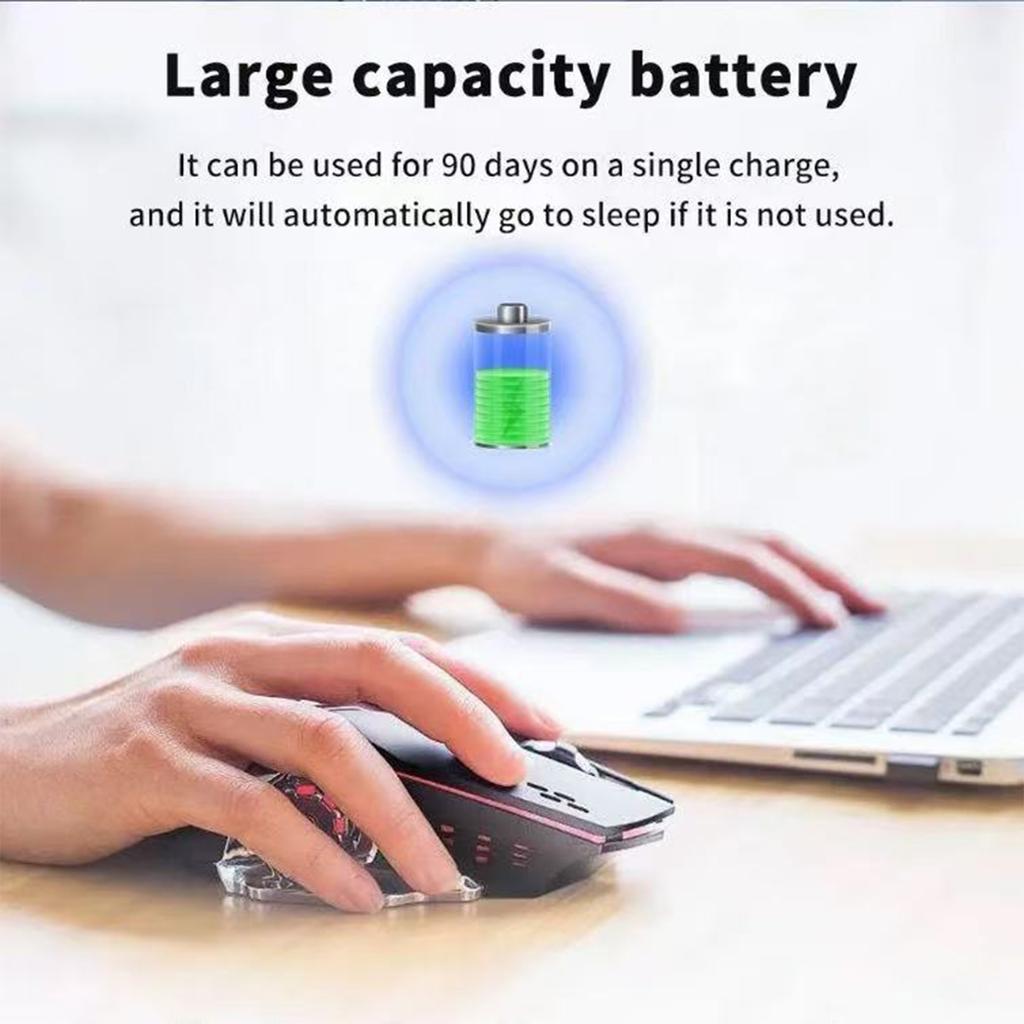 Rechargeable Wireless Mouse 2.4Ghz Bluetooth Gaming RGB Mouse USB Silent Mechanical Backlight E-Sports Gamer Mice For Computer