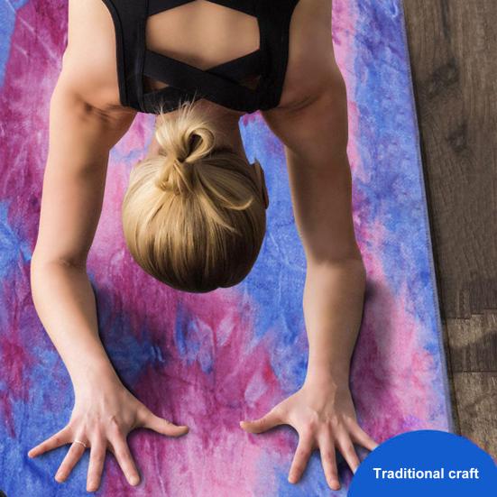 Yoga-Handtuch, schweißabsorbierend, extra weich, rutschfest, waschbar, lichtecht, superfeine Faser, Trainingshandtuch, Yogamatte mit Anti-Rutsch-Griffpunkten für das Fitnessstudio