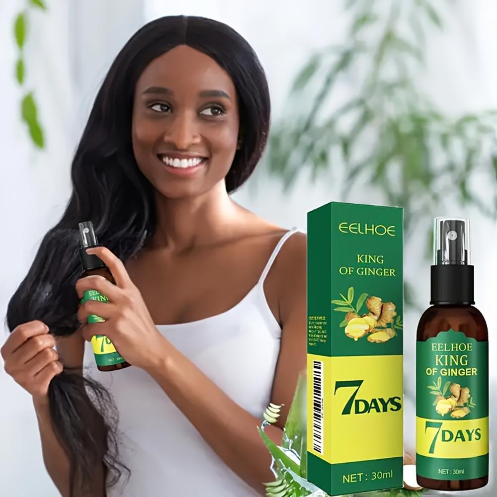 Revitalize Hair with Strong & Shiny Hair Care Massaging Scalp Soft Smooth Hair Ginger Hair Spray