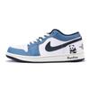 Air Jordan 1 Non Slip Lightweight Low Top Vintage Basketball Shoes Men's Blue HM3711-144(Team-)