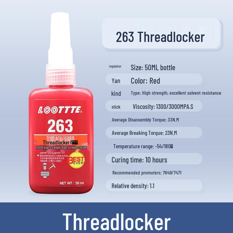 Anaerobic Thread Locking Sealant: 243, 222, 242, 262, 263, 271, 272, 277