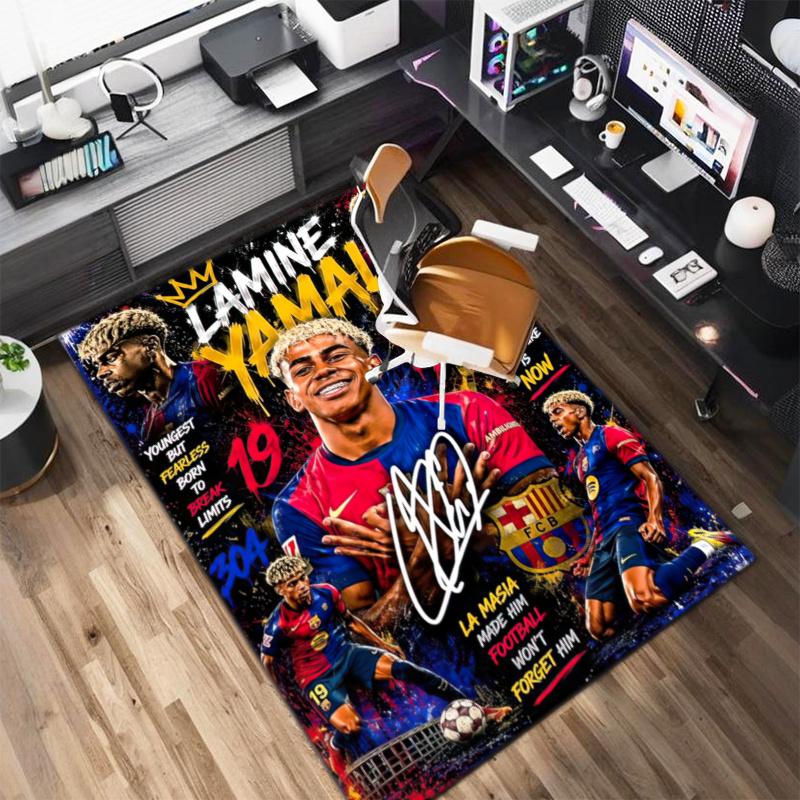 FC Barcelona's Lamine Yamal Young Player of the Year Carpet Is Suitable for Living Room and Bedroom Doormats Office Balcony Decorative Carpet 5