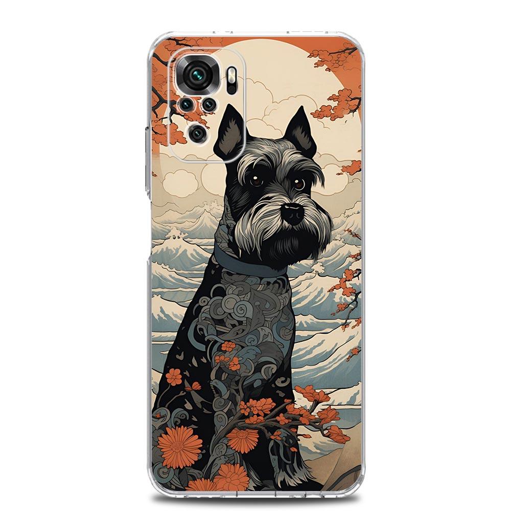 Cartoon Schnauzer Dog Soft Phone Case For Xiaomi Redmi Note 14 13 12 4G 9S 9 10 11 Pro Plus 5G 9T 14C 13C 12C 10C 9C 9A Cover