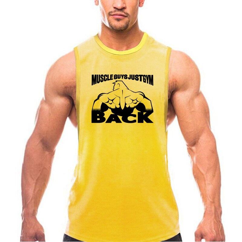

Мужской удобный крутой жилет для баскетбола Muscleguys, дышащий, впитывающий пот, топ для бодибилдинга и фитнеса, спортивная одежда с принтом XXL жёлтый