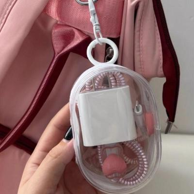 Pochette Œuf en PVC Transparent Étui pour Écouteurs AirPod Portefeuille à Monnaie