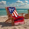 Ultra-Soft Beach Towel with Atlético Madrid Theme,Ideal for Pool - Camping, Diving - Perfect Travel Essential, Vibrant Beach Towel.