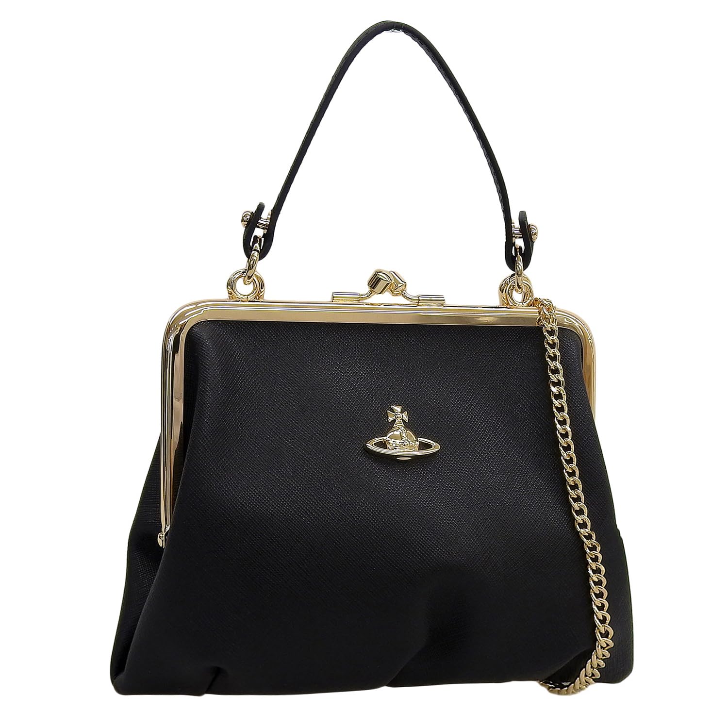 

Bag Shoulder Bag 2way Crossbody Leather Clasp Black Gold GRANNY FRAME PURSE 4B010007WS000BN402 VIVIENNE WESTWOOD [Vivienne Westwood] Women s [Item]
