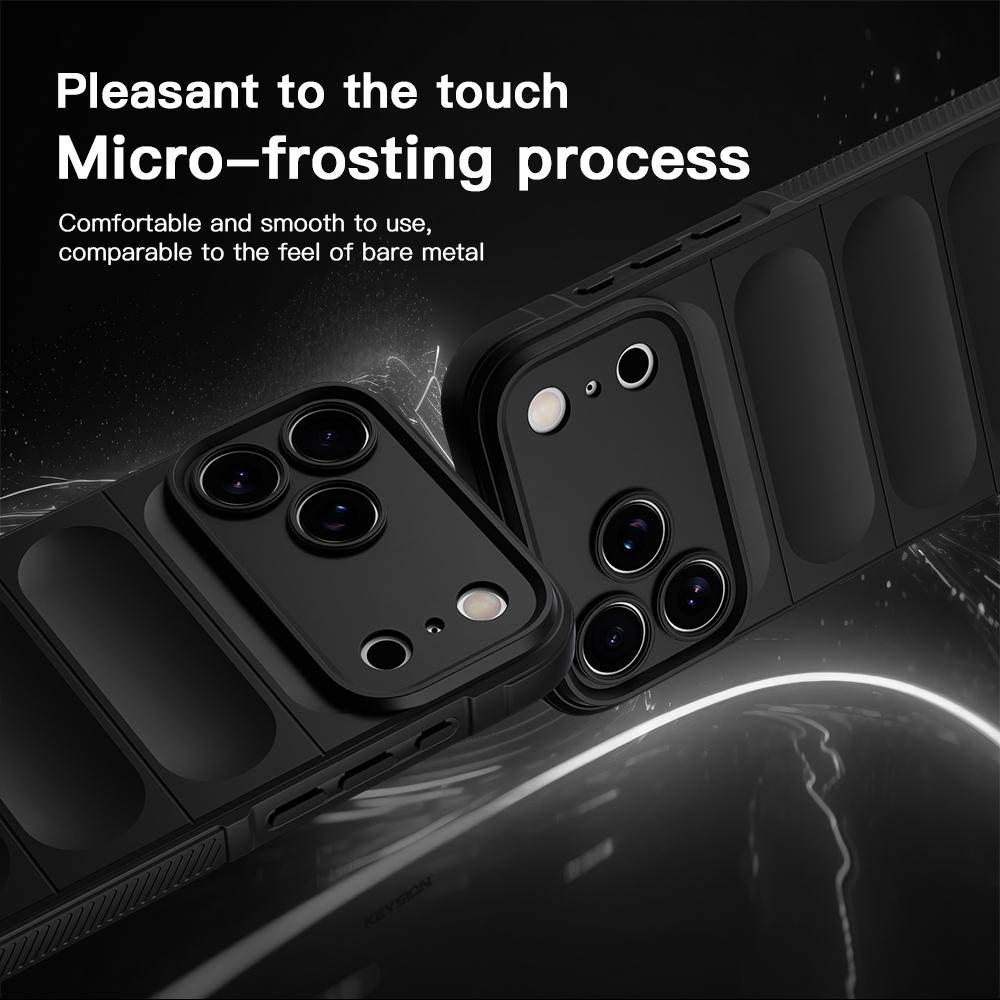 KEYSION Shockproof Matte Phone Case for iPhone 17 Pro Max 2025 Anti-skid Soft Silicone Phone Back Cover for iPhone 17 17 Air