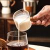 Wood Handle Glass Espresso Cup with Extraction Measuring Cup, Marked Milk Jug, Western-style Sauce Ladle