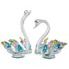 Creative Swan Statue Elegant Crystal Desktop Ornaments Crystal Swan Figurine  Home Decoration