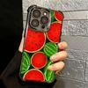Watermelon Summer Fruit Soft Phone Case For iPhone 15 16 17 Air 14 Pro Max 16E Plus 13 12 Mini Plating Anti-Fall Fundas