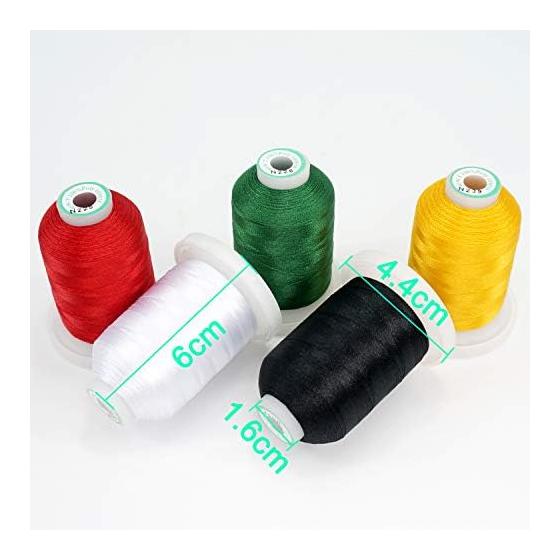 New Brothread - 80 Spools Polyester Sewing Machine Embroidery Thread Set 1000M (1100Y) No. 50 Each Spool - Colors Compatible with Janome Colors