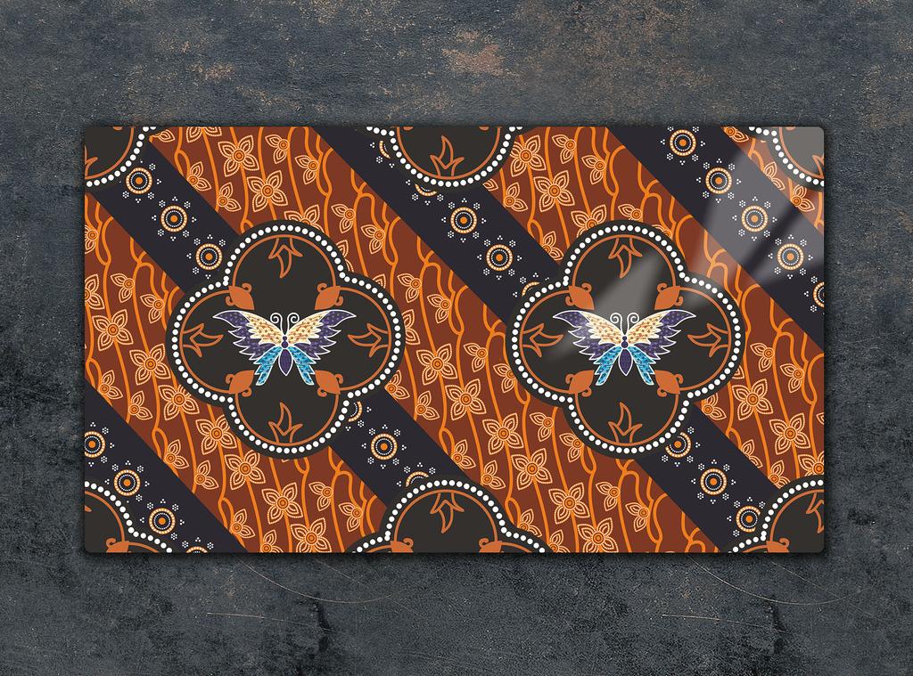 SZKLANA DESKA DO KROJENIA 52x30 MOTYL