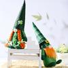 T02C!St. Patrick's Day Gnome Decorations Irish Leprechaun Swedish Ornaments Spring Plush Gnome Scandinavian Tomte Elf Dwarf