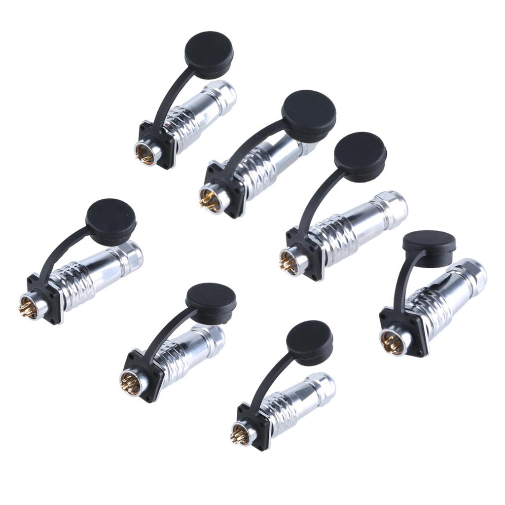 SF12 Metal Aviation Connector SF1210 Plug Set Waterproof 2Pin To 9Pin Metal Socket Plug Pair for Photography Equipments