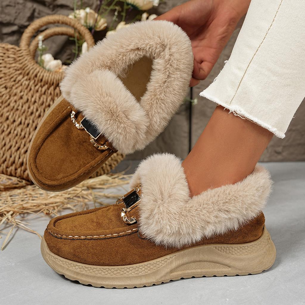 Women Snow Boots Comfortable Short Boots Casual Solid Color Ankle Boots Women Autumn Winter Thickened Warm Shoes Women