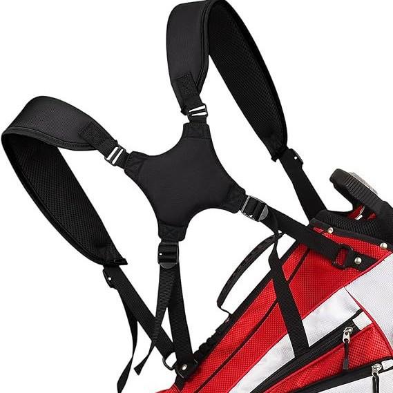 Adjustable Double Shoulder Golf Bag Replacement Strap чёрный