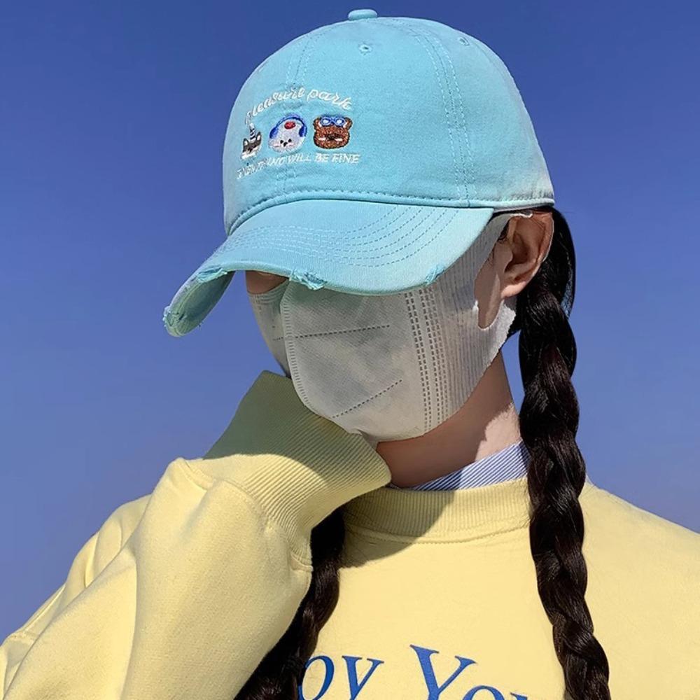 Sunscreen Baseball Cap Cotton Puppy Cap Simple Embroidered Letter Hat  Men