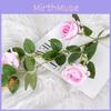 Rose Artificial Flower Bouquet With Silk Material For Wedding Decor And Photography Props