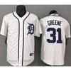 Camiseta de aficionado bordada para hombre de los Detroit Tigers 29 Greene Camisa de uniforme de béisbol