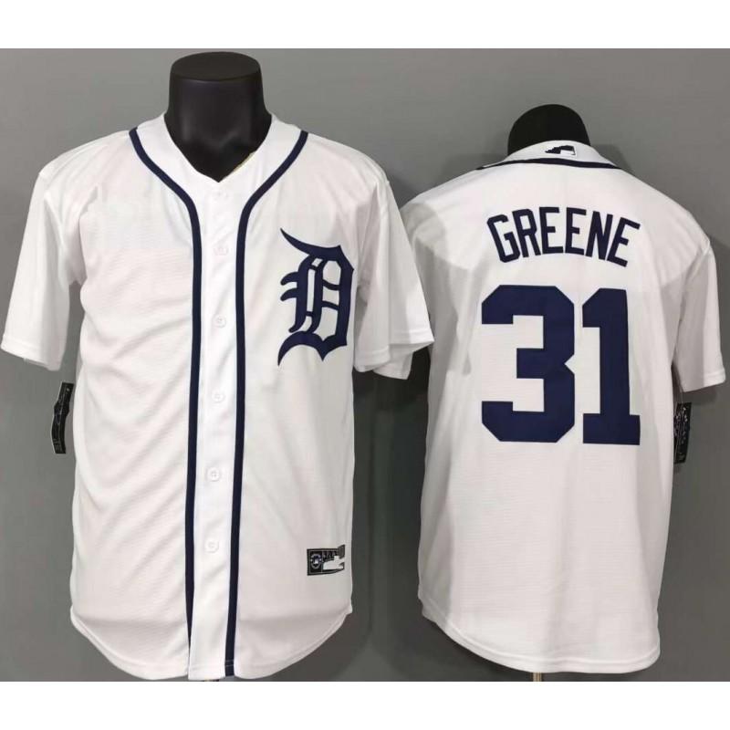 Camiseta de aficionado bordada para hombre de los Detroit Tigers 29 Greene Camisa de uniforme de béisbol