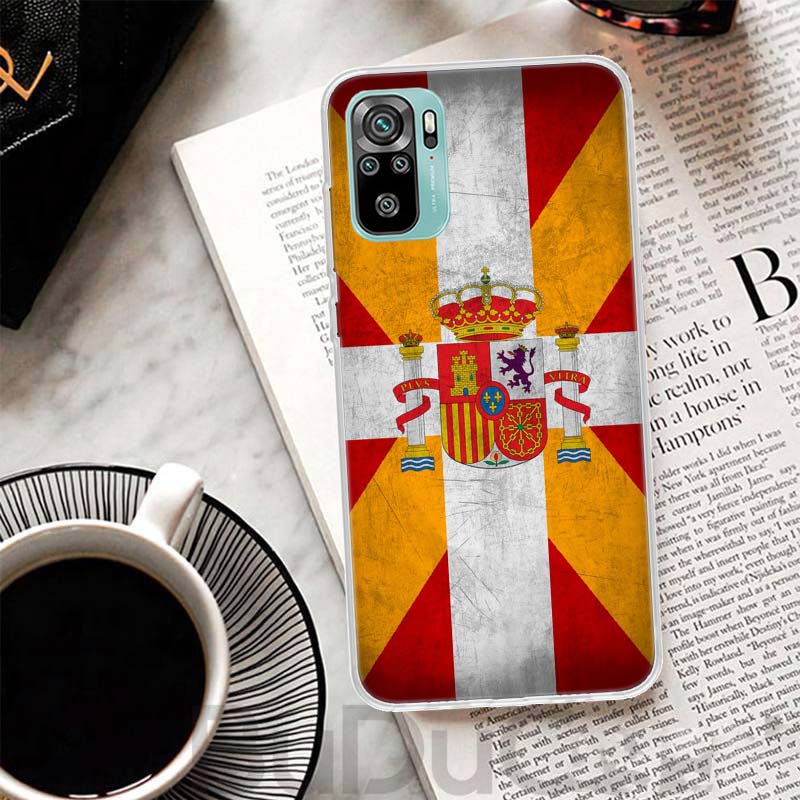 Spain Coat Of Arms Flag Cover For Xiaomi Redmi Note 14 13 12S 12 11 Pro Plus Phone Case 11S 10S 10 11E 11T 14Pro 13Pro Print Coq
