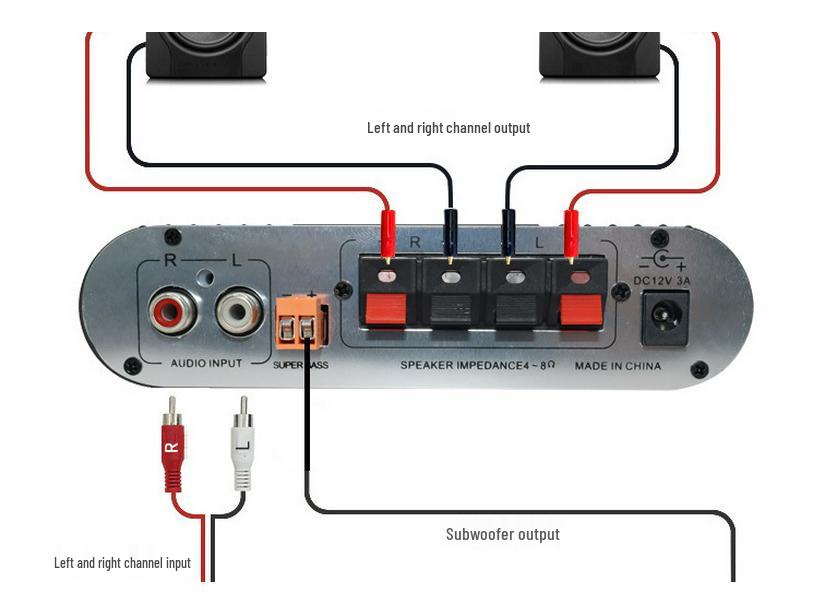 ST-838 Mini Subwoofer: 2.1 Kanal 12V Verstärker für Heim & Auto mit Super Heavy Bass