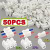 50pcs Quick Terminal Connector 1P 2P Cable Wire Connectors Spring Wire Connection Terminals Terminal Block Connector