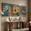 Kotart Madhubani Art Wall Painting Traditional Home Decoration With Frame For Living Room Bed Room Hotel Wall Decor Digital Reprint Set of 3
