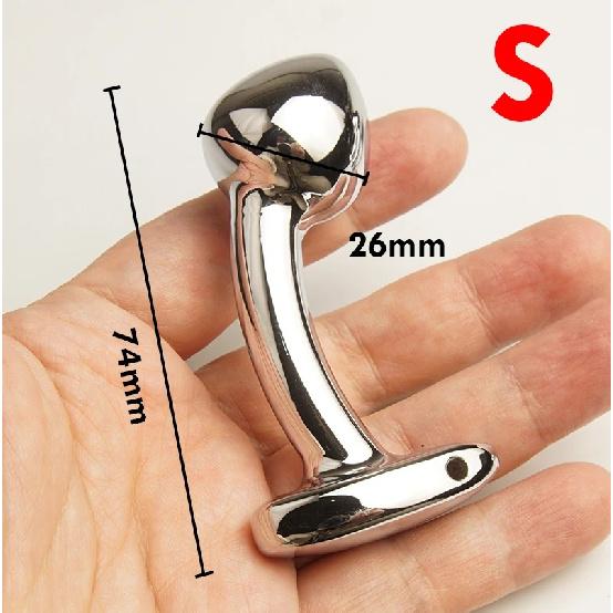 Metal Curved But Anal Plug Dildo Sex Toys,Anus Ass Butt Trainer,Analplug Buttplug Butplug,G-spot Prostate Massage