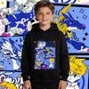 Digimon Ishida Yamato X Gabumon Anime Potisk Mikina pro Kluky Dívky Fleece Podšívka Teplá Podzim Zima Dětská Ležérní Mikina