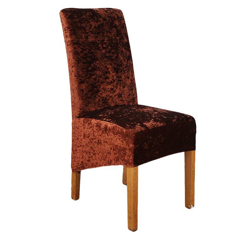 Stylish Crushed Velvet Dining Chair Covers With Secure Fit And Quick Recovery Stretch