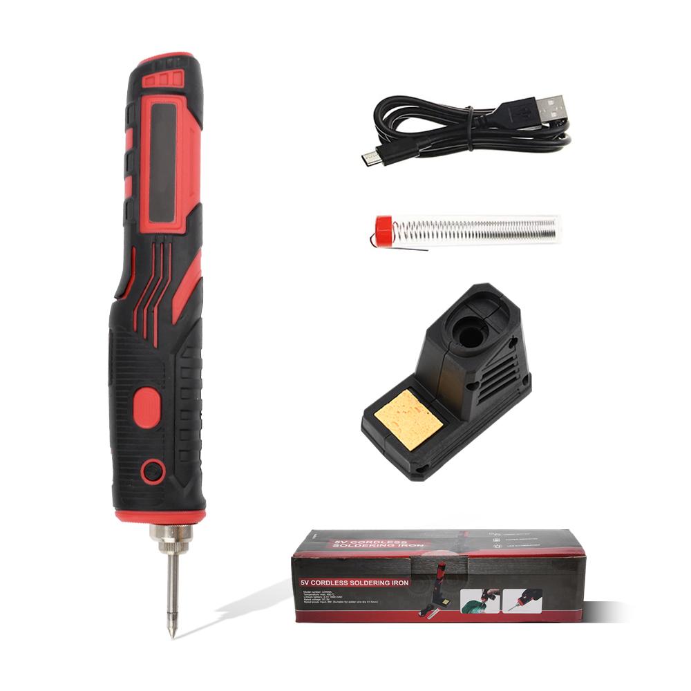 

Cordless Electric Soldering Iron Kit 480℃ 1800mAh Rechargeable Soldering Tool Professional Portable Welding Tool