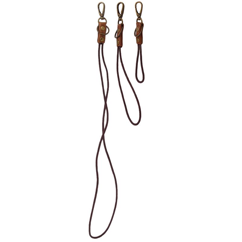 Buy Genuine Leather Lanyard for Mobile Phone Badge Keys Card Holder ...
