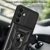 For Samsung Galaxy A16 5G/A16 4G Case with Slide Camera Lid PC+TPU Kickstand Phone Cover