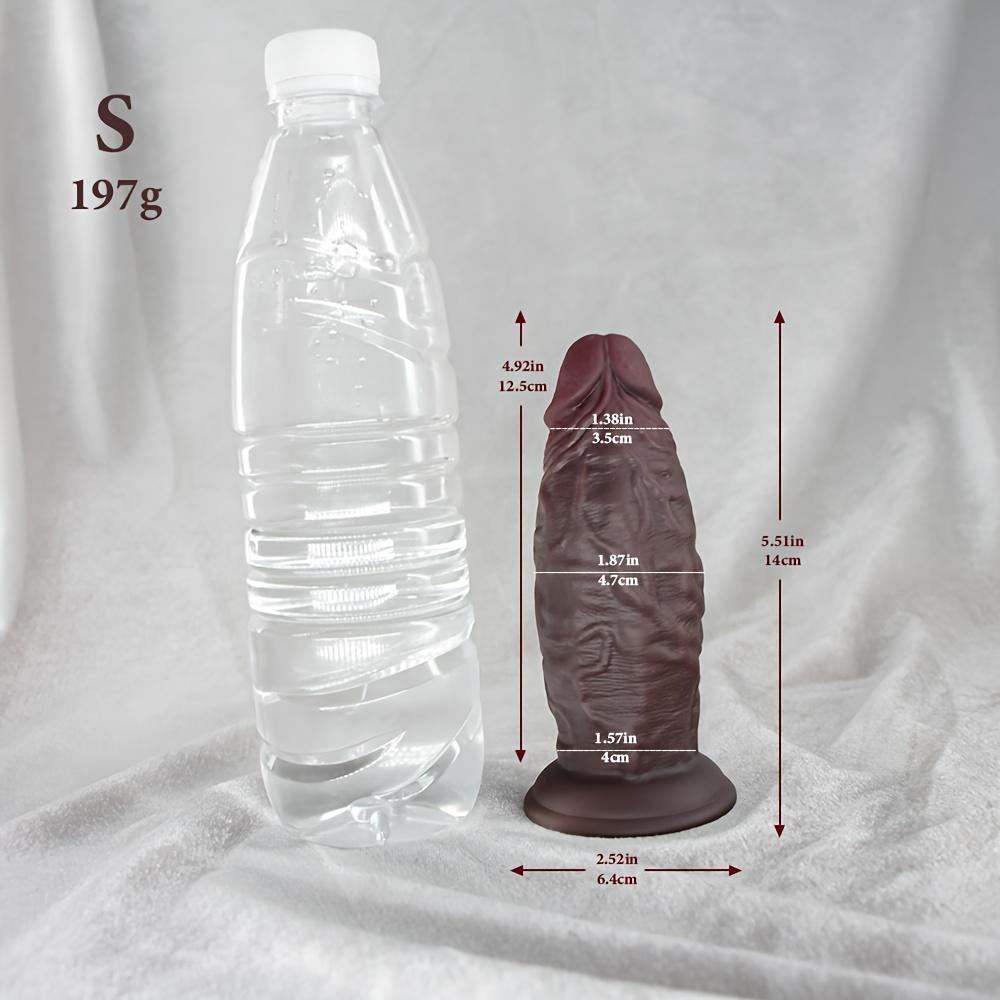Realistischer Silikon-Dildo – Weicher, dicker Analplug mit starkem Saugnapf, G-Punkt-Stimulator für Männer und Frauen, Anfängerfreundlich, Langlebiges, strukturiertes Design